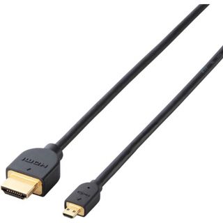 エレコム(ELECOM)のHDMI⇔MicroHDMI ケーブル 1m DH-HD14EU10BK(映像用ケーブル)