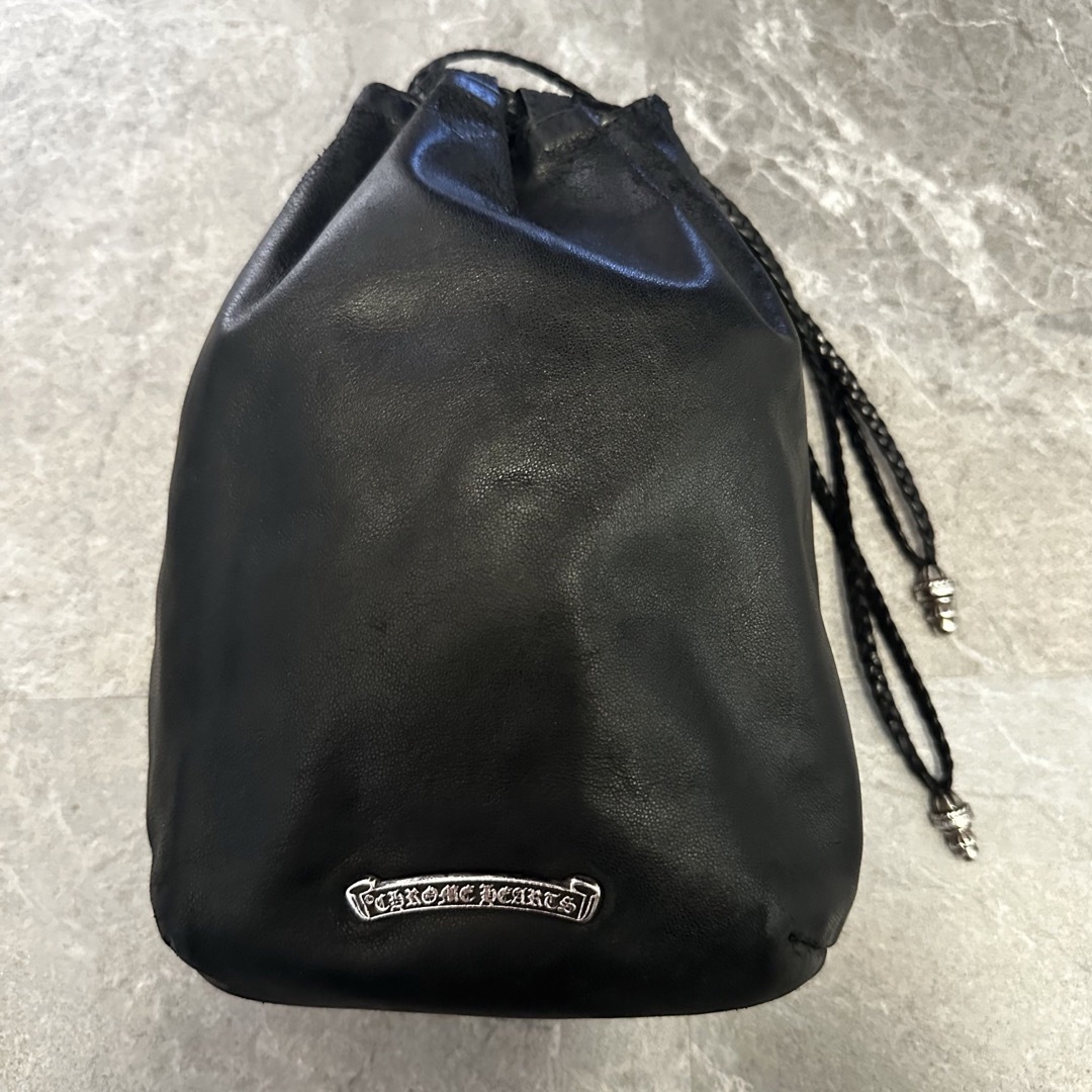 Chrome Hearts(クロムハーツ)のCHROME HEARTS クロムハーツ DRW STRNG SACK 巾着 メンズのバッグ(セカンドバッグ/クラッチバッグ)の商品写真