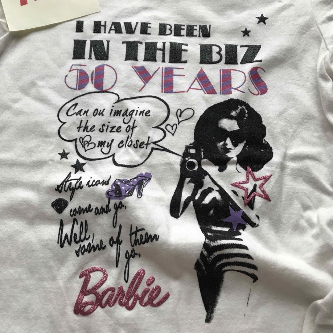 Barbie(バービー)のバービー　120 半袖　Tシャツ キッズ/ベビー/マタニティのキッズ服女の子用(90cm~)(Tシャツ/カットソー)の商品写真