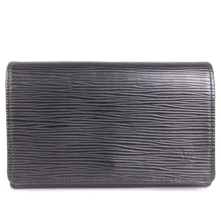 ルイヴィトン(LOUIS VUITTON)のルイヴィトン エピ ポルトフォイユトレゾール 財布 二つ折り M63972 黒(折り財布)