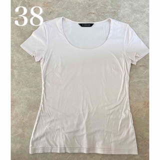 エムプルミエ(M-premier)のエムプルミエ　ベビーピンクTシャツ 38(カットソー(半袖/袖なし))