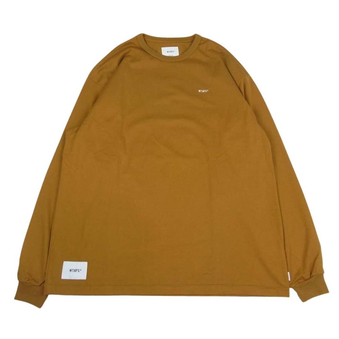 WTAPS ダブルタップス 21AW 212ATDT-CSM11 STENCIL LS COPO ステンシル ロゴ 長袖 Tシャツ ロンT キャメル 03【美品】