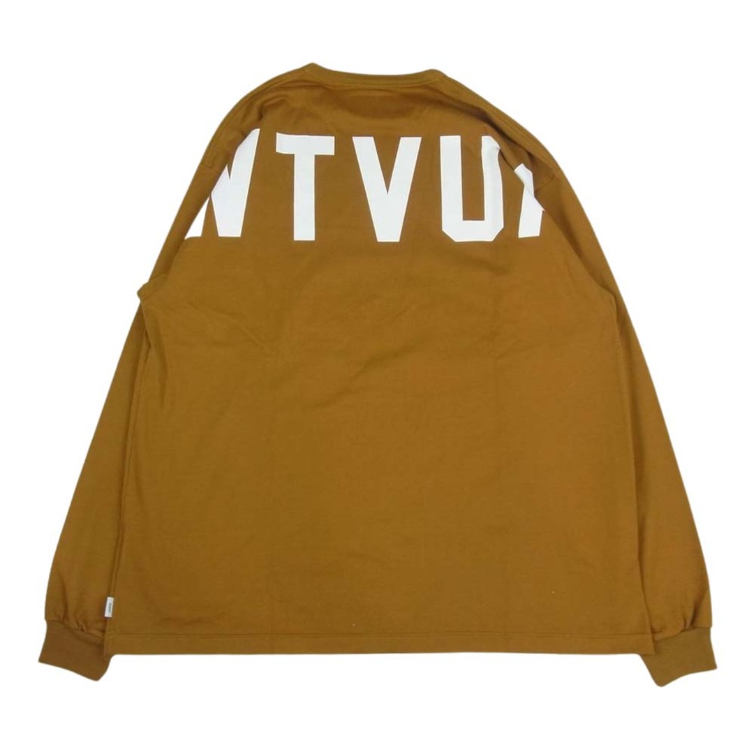 WTAPS ダブルタップス 21AW 212ATDT-CSM11 STENCIL LS COPO ステンシル ロゴ 長袖 Tシャツ ロンT キャメル 03【美品】