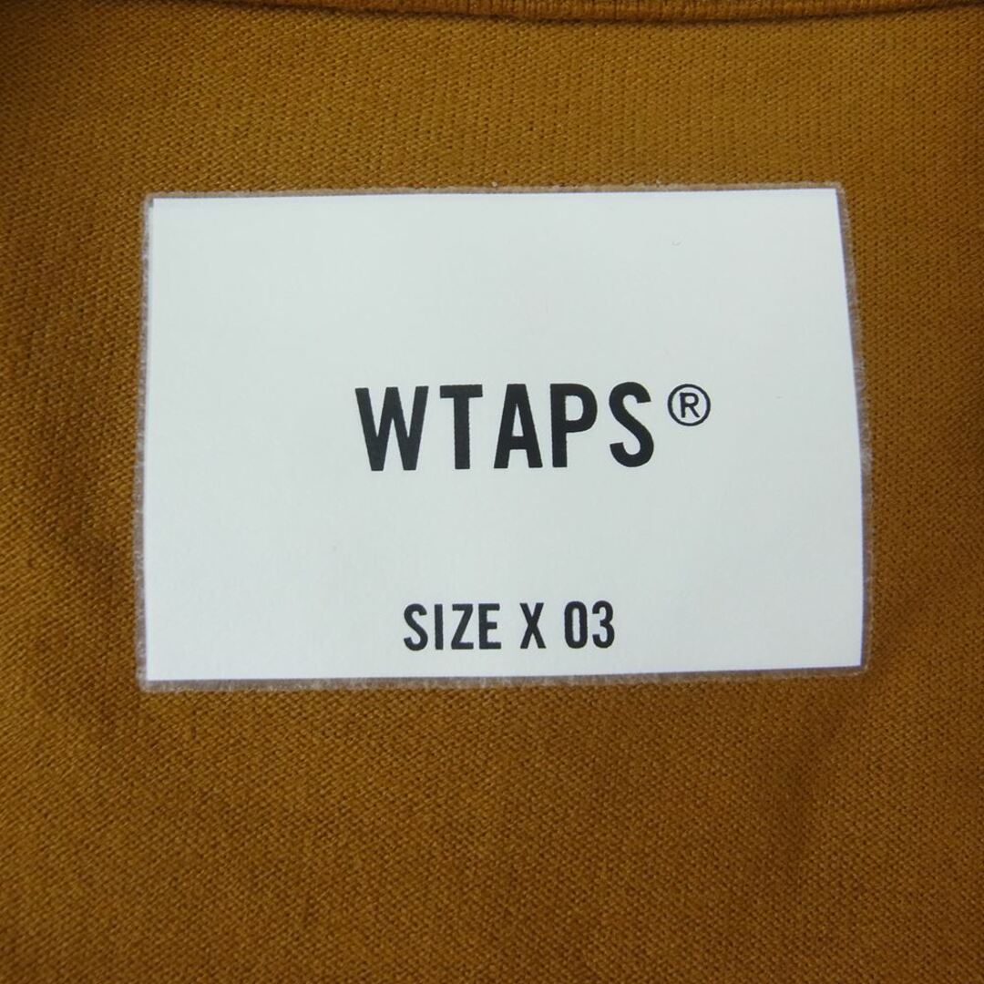 WTAPS ダブルタップス 21AW 212ATDT-CSM11 STENCIL LS COPO ステンシル ロゴ 長袖 Tシャツ ロンT キャメル 03【美品】