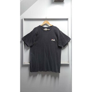 フィラ(FILA)の90’s FILA 旧タグ USA製 ワンポイント ロゴ 刺繍 Tシャツ(Tシャツ/カットソー(半袖/袖なし))