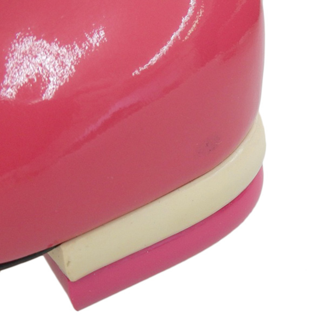 Ferragamo(フェラガモ)の未使用 フェラガモ Salvatore Ferragamo パテントレザー オープントゥ バレエシューズ ピンク size5 Y01332 レディースの靴/シューズ(バレエシューズ)の商品写真