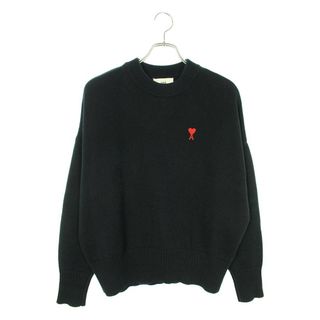 アミ(ami)のアミアレクサンドルマテュッシ  21SS  SPEE21HK019 ハートロゴ刺繍クルーネックコットンニット  メンズ XS(ニット/セーター)