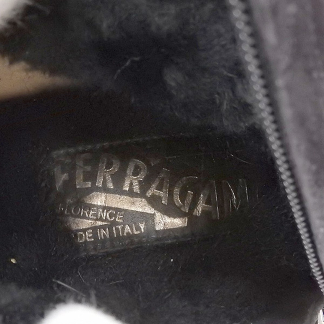 Ferragamo(フェラガモ)のフェラガモ Salvatore Ferragamo ガンチーニ スエード ロングブーツ レディース ブラック 黒 size5 1/2 Y01336 レディースの靴/シューズ(ブーツ)の商品写真