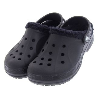 クロックス(crocs)のクロックス Crocs キッズ ジュニア サボ サンダル ボア ブラック 黒 size12C13 Y01269(サンダル)