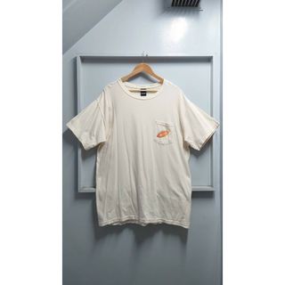 オンリーニューヨーク(ONLY NY)のONLY NEW YORK 両面プリント ポケット付き Tシャツペールオレンジ(Tシャツ/カットソー(半袖/袖なし))