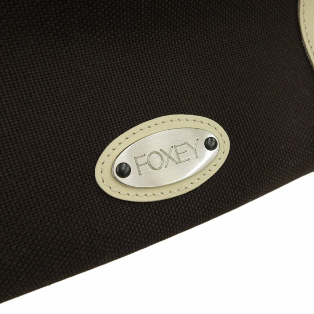 FOXEY(フォクシー)の美品 フォクシー FOXEY キャンバス トラベルバッグ ボストンバッグ 茶 ブラウン Y01344 レディースのバッグ(ボストンバッグ)の商品写真