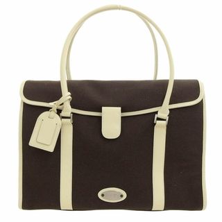 フォクシー(FOXEY)の美品 フォクシー FOXEY キャンバス トラベルバッグ ボストンバッグ 茶 ブラウン Y01344(ボストンバッグ)