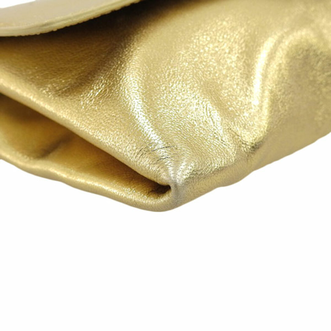 DOLCE&GABBANA(ドルチェアンドガッバーナ)のドルチェ&ガッバーナ Dolce & Gabbana レザー ポーチ 小物入れ 金 ゴールド Y01354 レディースのファッション小物(ポーチ)の商品写真
