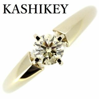 カシケイ ソリティア ブラウン ダイヤモンド 0.34ct リング K18 8号(リング(指輪))