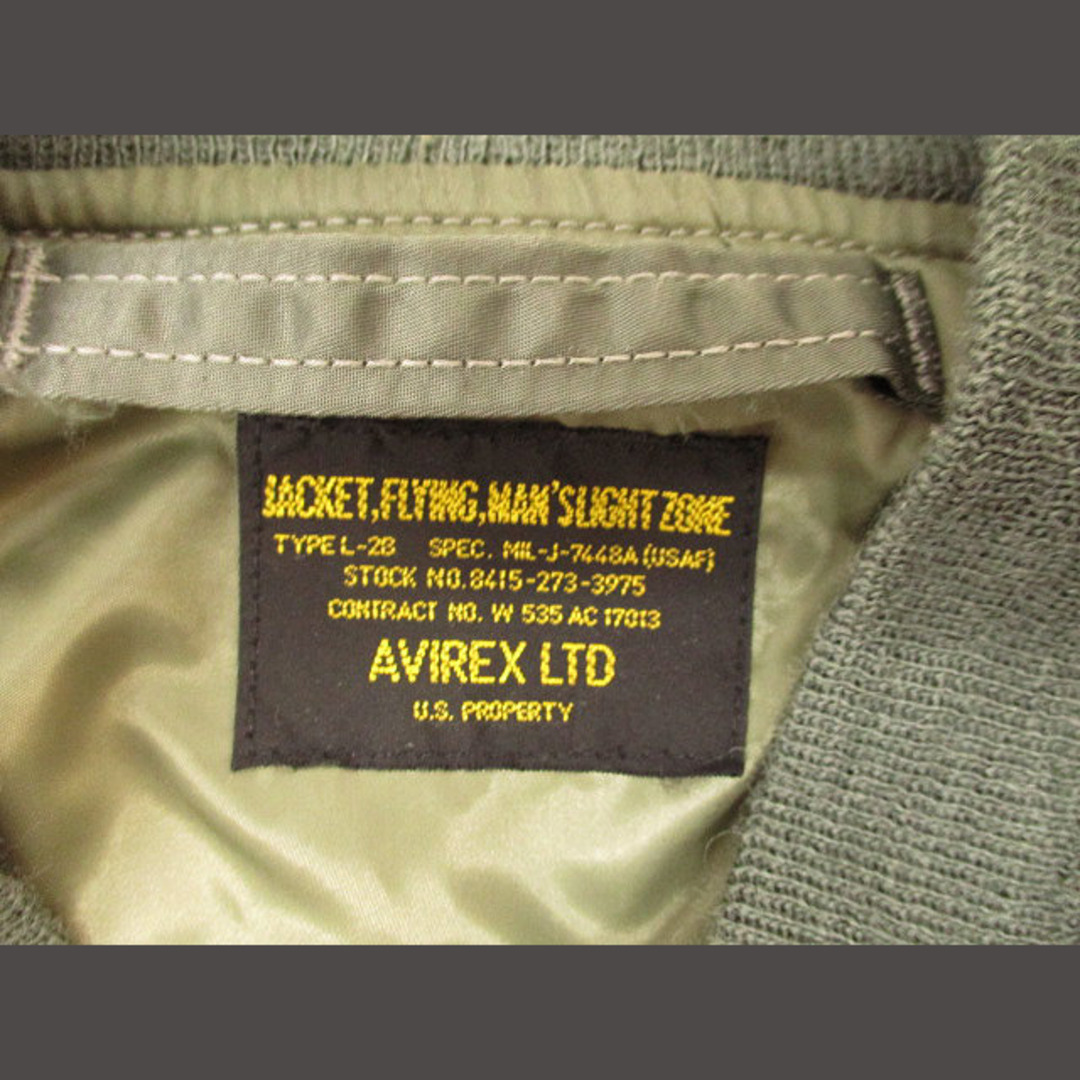 AVIREX(アヴィレックス)のアヴィレックス AVIREX L-2B フライトジャケット オリーブ M メンズのジャケット/アウター(フライトジャケット)の商品写真
