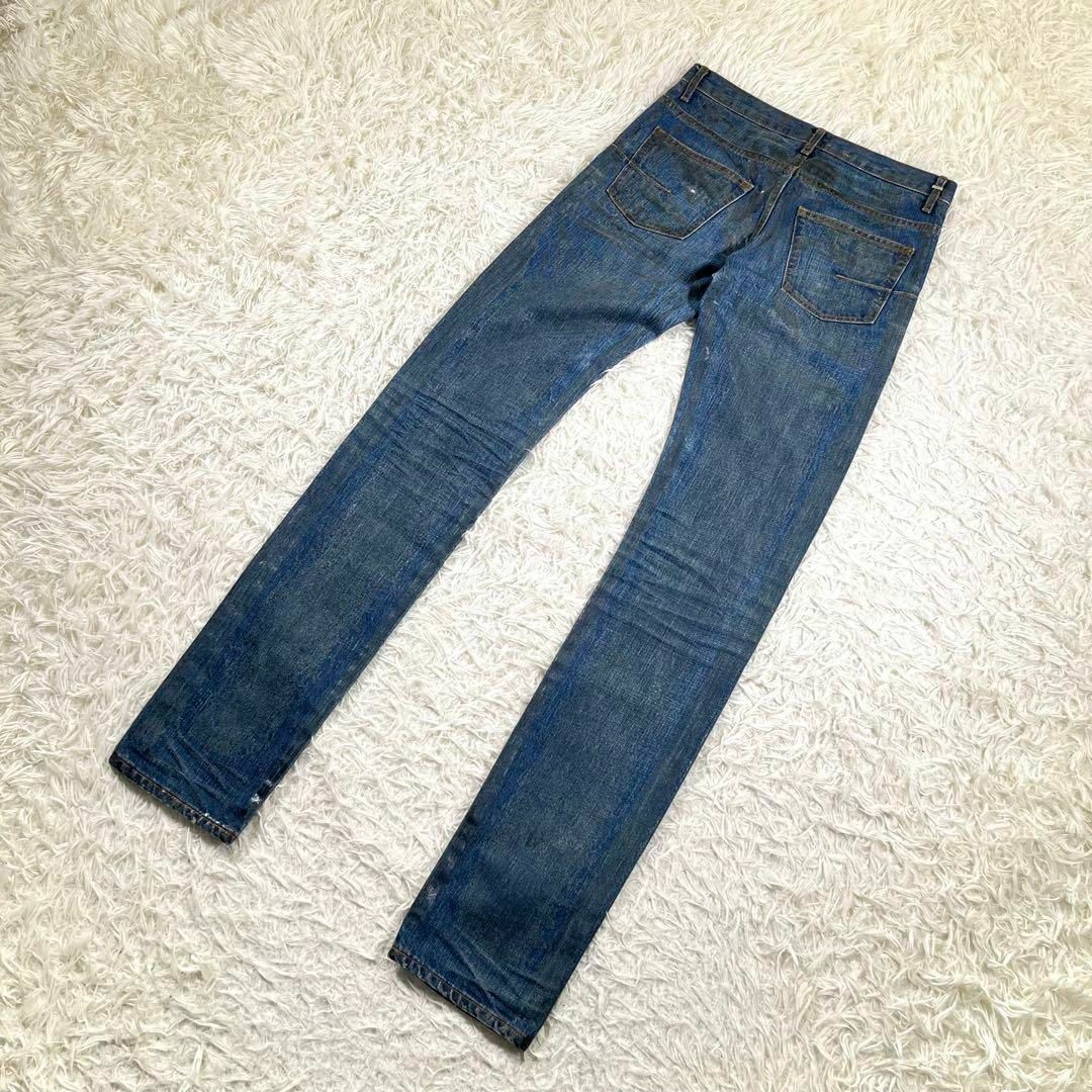【美品】DIOR HOMME 06AWエディ期 ラスターコーティング 爪痕デニム