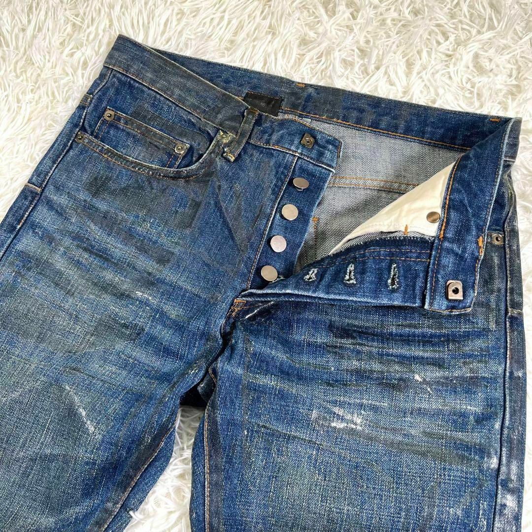 【美品】DIOR HOMME 06AWエディ期 ラスターコーティング 爪痕デニム