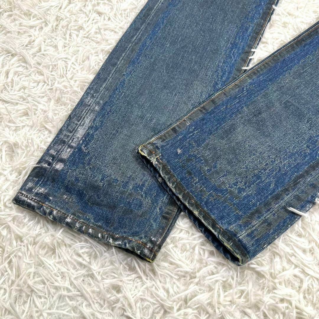 美品】DIOR HOMME 06AWエディ期 ラスターコーティング 爪痕デニム-