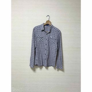 バーバリーブルーレーベル(BURBERRY BLUE LABEL)の【BURBERRY  BLUE  LABEL】グレー×バーガンディー×ホワイト(シャツ)