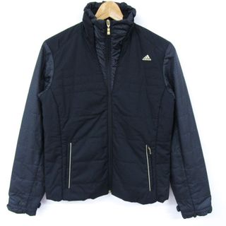 アディダス(adidas)のアディダス 中綿ジャケット ブルゾン ジャンパー スポーツウエア ストレッチ アウター レディース Mサイズ ブラック adidas(その他)