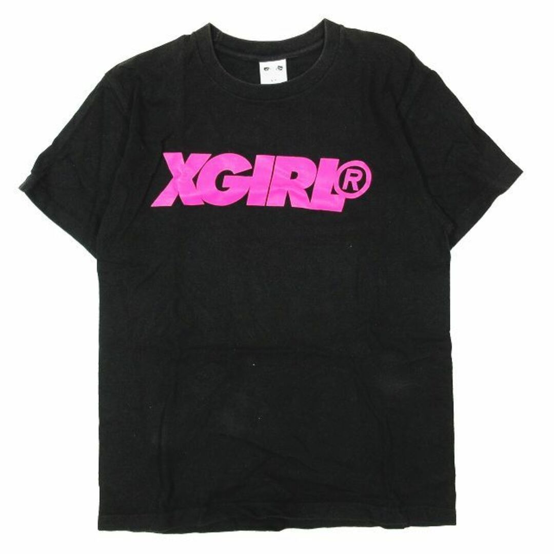 X-girl(エックスガール)のエックスガール x-girl Tシャツ カットソー ロゴ プリント クルーネック レディースのトップス(Tシャツ(半袖/袖なし))の商品写真