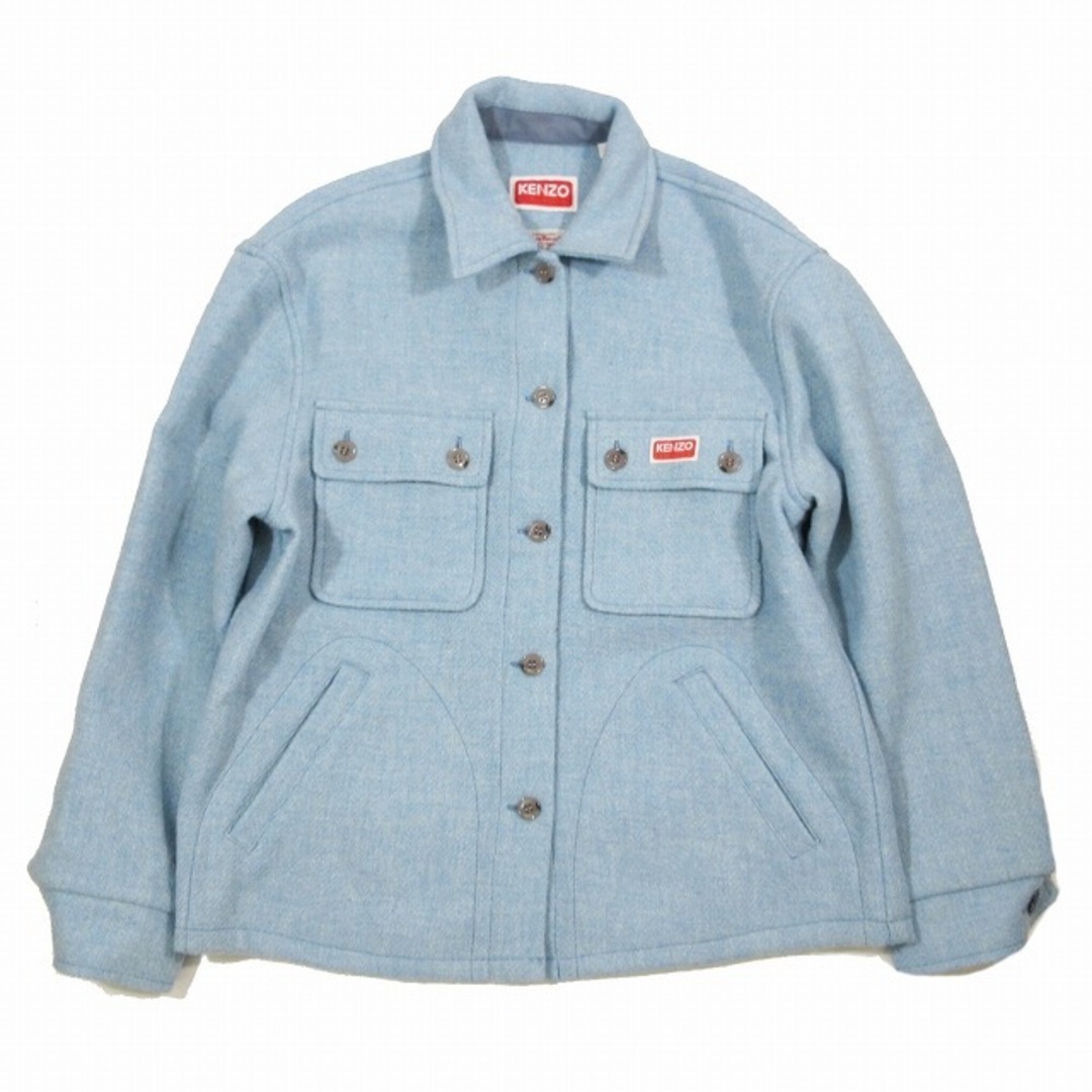 ケンゾー KENZO WOOL OVERSHIRT ウール オーバーシャツ55cm着丈