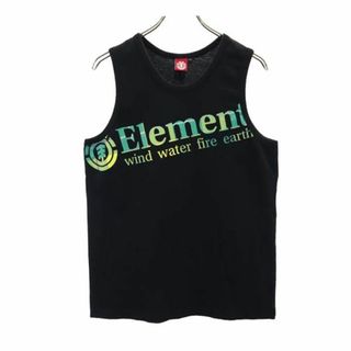 エレメント(ELEMENT)のエレメント プリント タンクトップ L ブラック系 ELEMENT ロゴ メンズ 【中古】  【230801】 メール便可(Tシャツ/カットソー(半袖/袖なし))