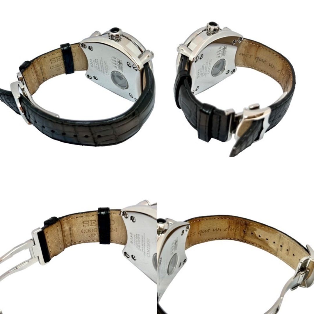 セイコー SEIKO ガランテ FCバルセロナ限定  SBLL021 SS/レザー 自動巻き メンズ 腕時計