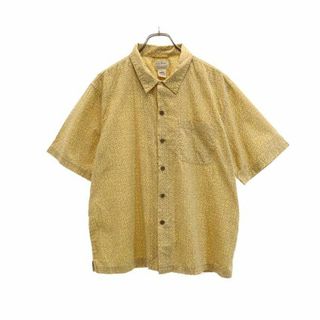 エルエルビーン(L.L.Bean)のエルエルビーン アウトドア 総柄 半袖 シャツ XXL イエロー系 L.L.Bean ビッグサイズ メンズ 【中古】  【230801】(シャツ)