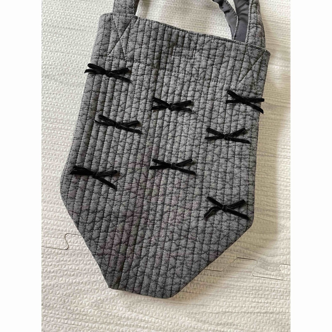 GYPSOPHILA - gypsohila town bag(S)黒 リボンバッグの通販 by