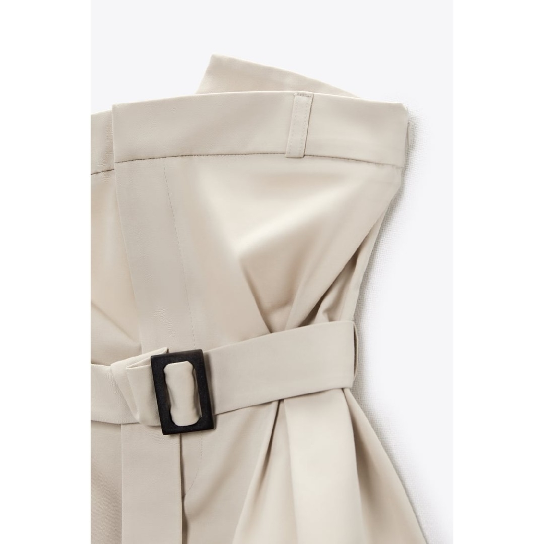 ZARA トレンチコート ベルトトップス XSサイズ ライトベージュ