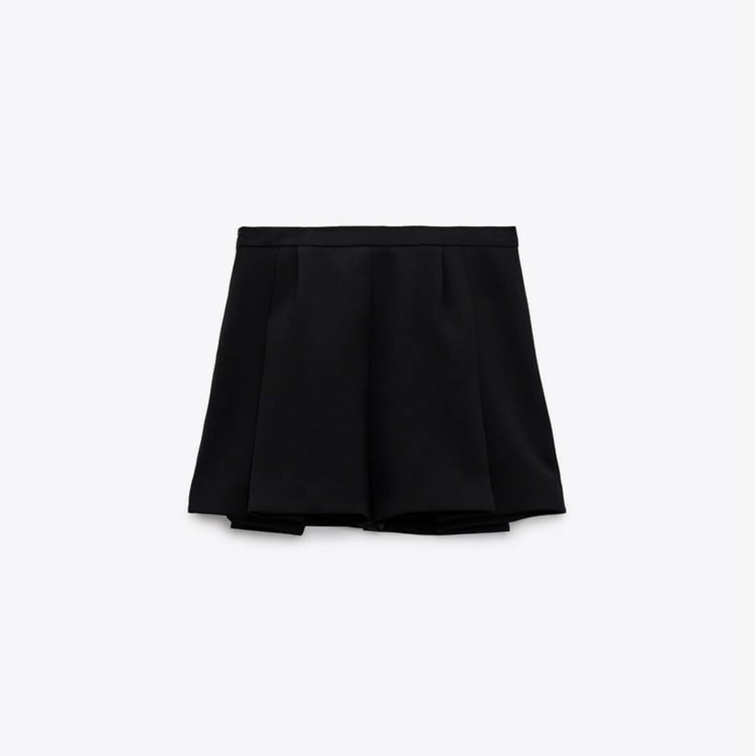 ZARA(ザラ)のZARA　プリーツパンツスカート　Mサイズ　ブラック レディースのスカート(ミニスカート)の商品写真