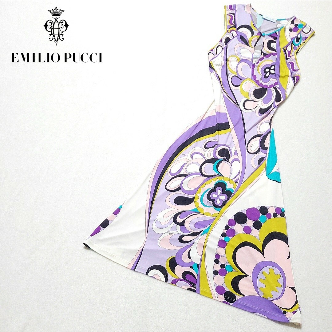 EMILIO PUCCI プッチ柄マルチカラー ワンピース-