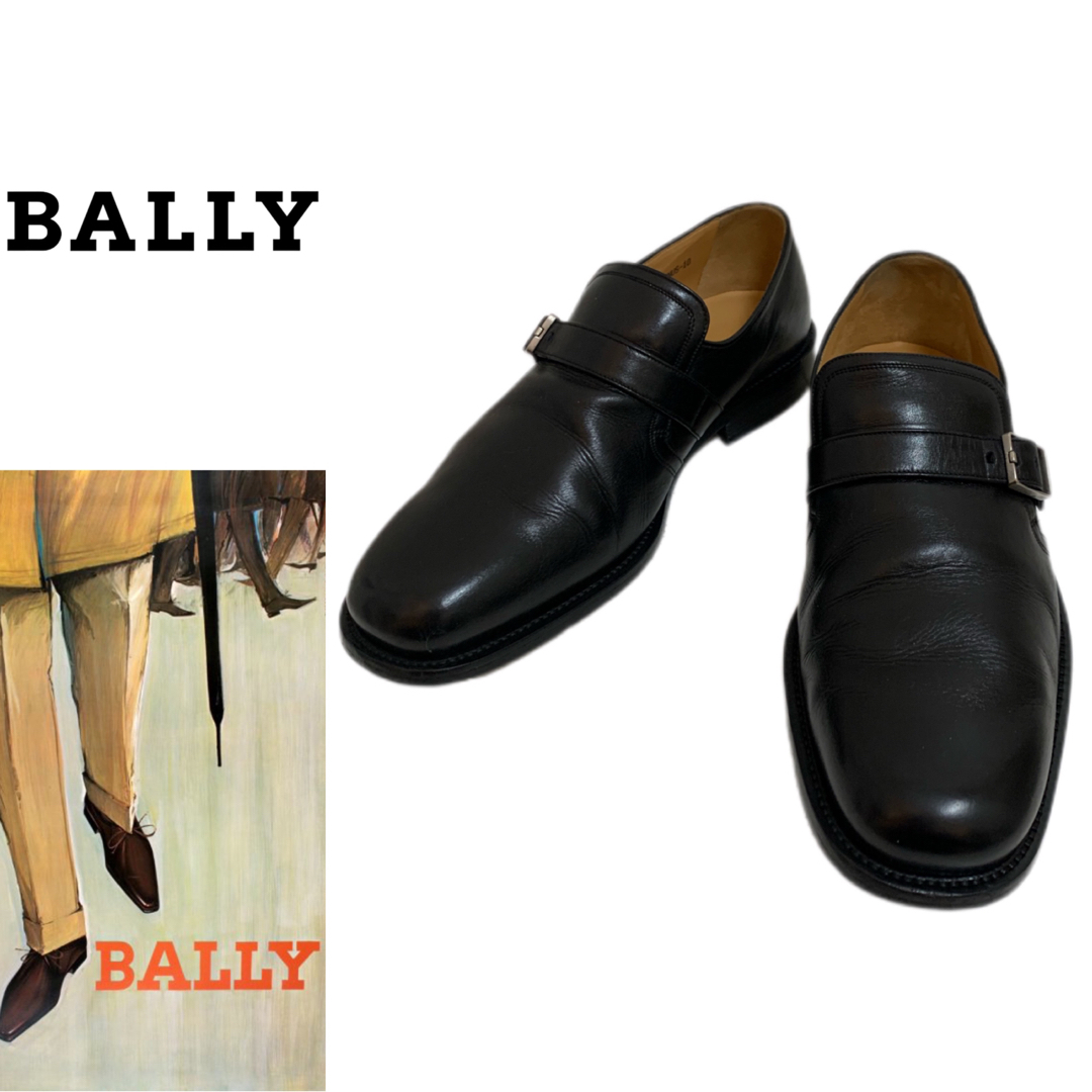 Bally - BALLY VINTAGE スイス製 AGNUS ストラップレザーローファー 7