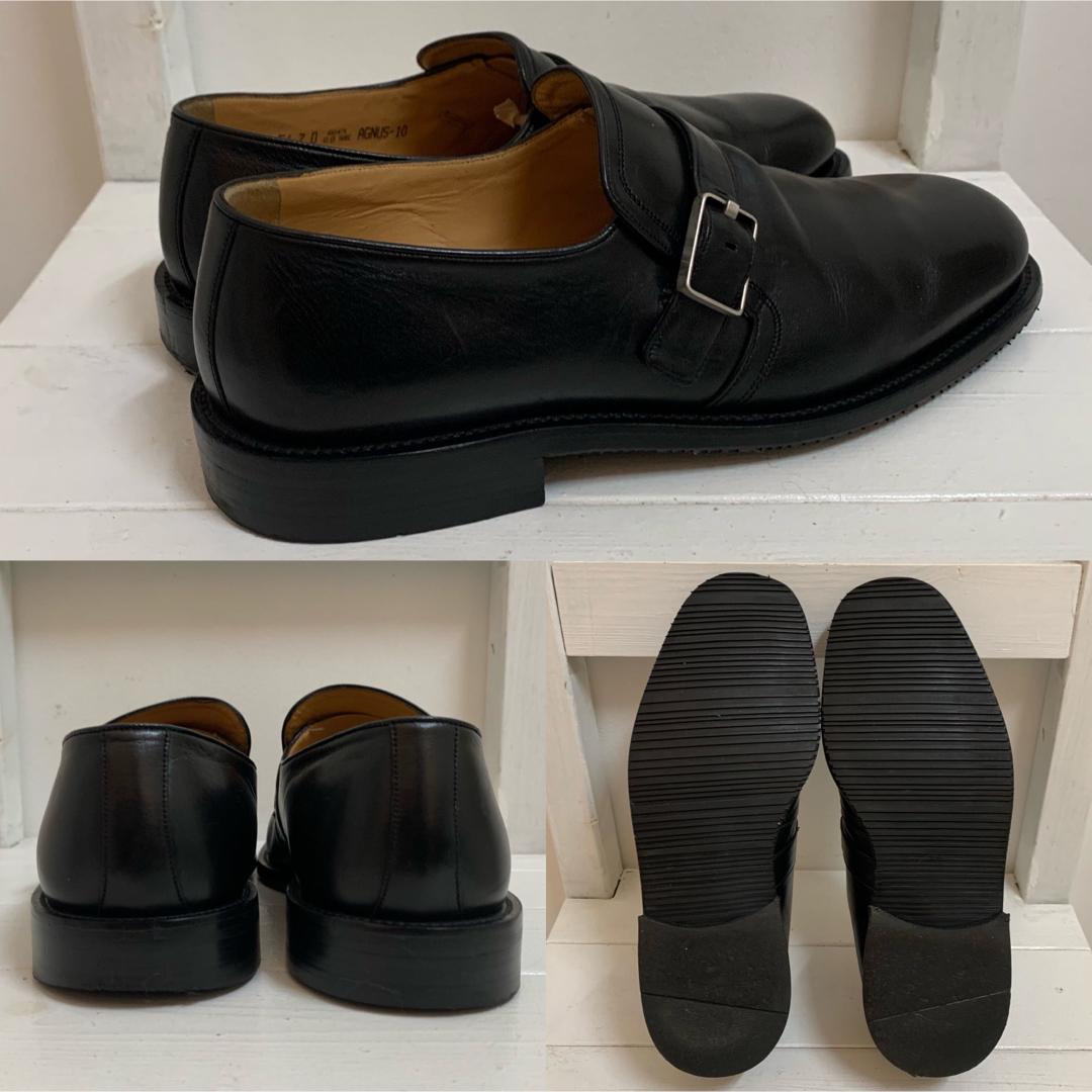BALLY VINTAGE スイス製 AGNUS ストラップレザーローファー 7-