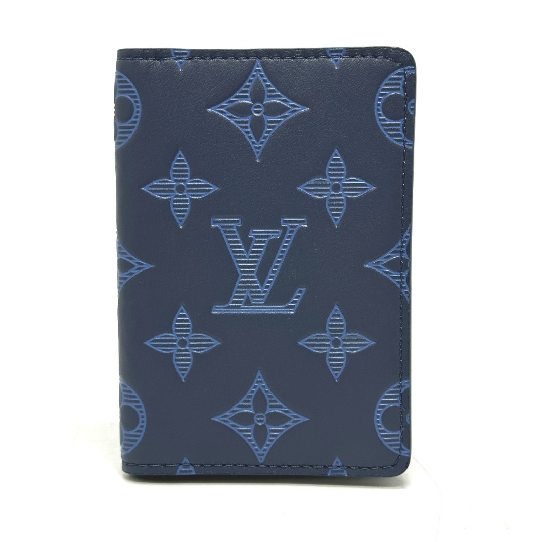 ルイヴィトン LOUIS VUITTON オーガナイザー・ドゥ ポッシュ M80421 モノグラムシャドウ カードケース モノグラムシャドウレザー ブルー系 未使用