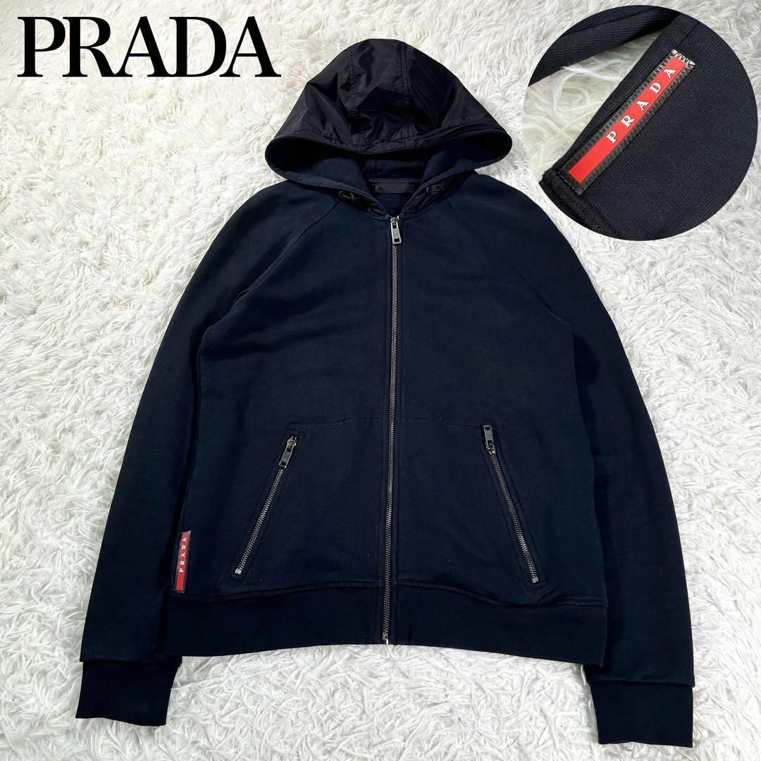 PRADA - 【極美品】PRADA プラダ ラバータグ フードナイロン切り替え
