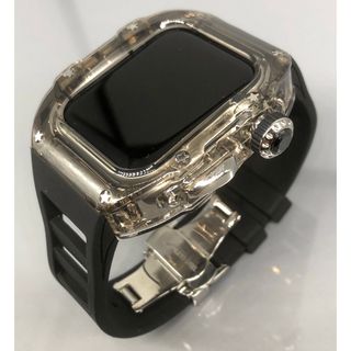 sbクリア★アップルウォッチ　ラバーベルト カバー　Apple Watchバンド