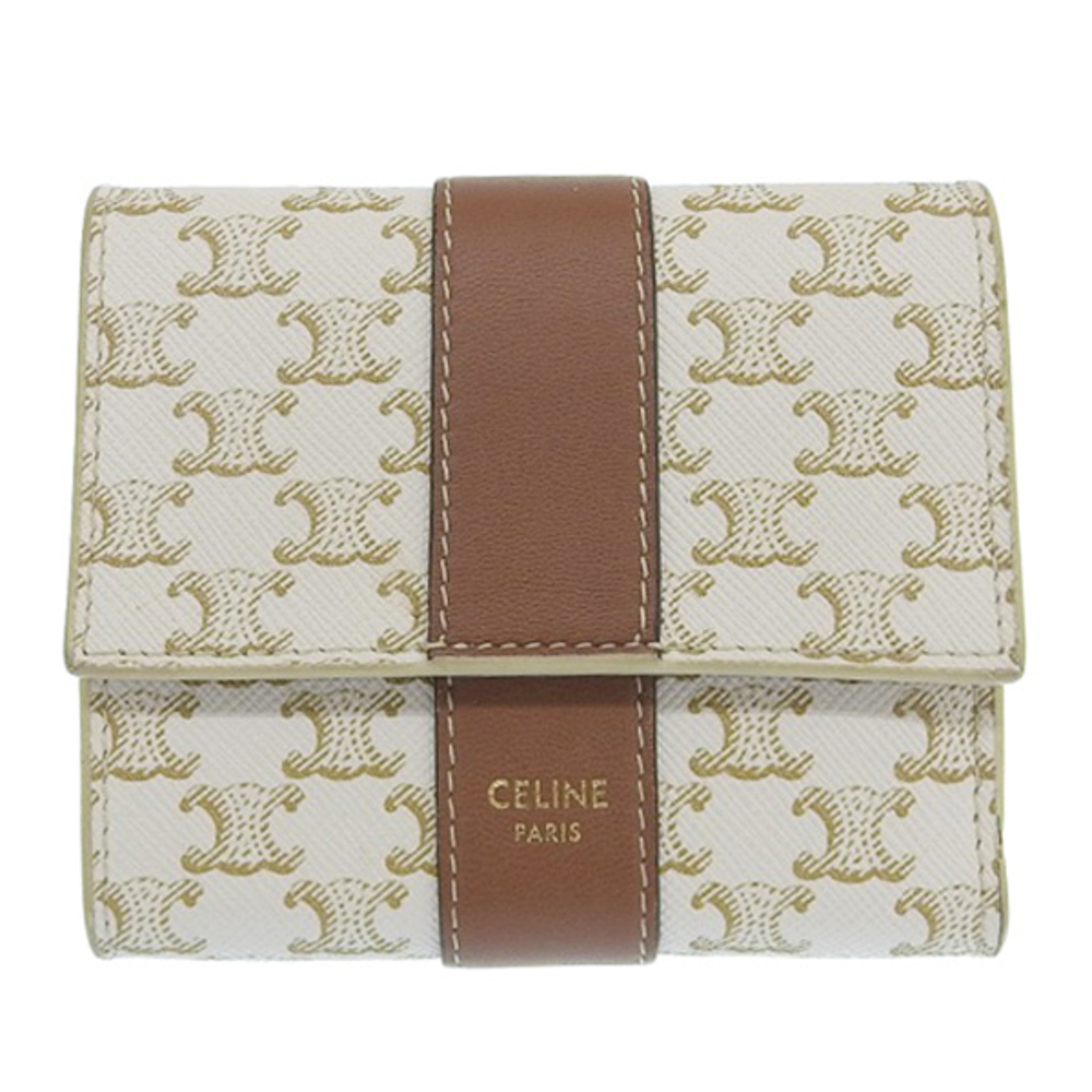 celine - 【中古】Celine セリーヌ レザー トリオンフ 三つ折り ...