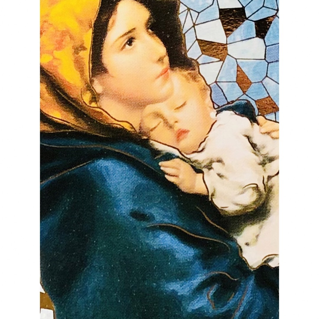 マドンニーナ 聖家族 聖母子絵○イタリア製○置物○3面つい立
