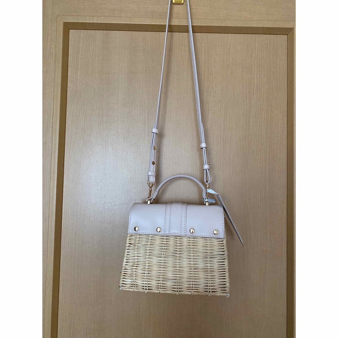 CELFORD - 新品 セルフォード フラップ付きラタンハンドバッグ ピンク