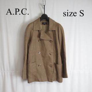 A.P.C. ダブル トレンチ リネン ジャケット アウター 麻 ブレザー S