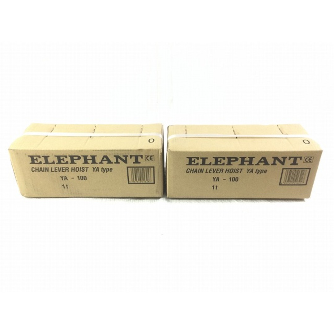 ☆未使用品☆ 2個セット♪ ELEFHANT エレファント 象印 強力レバーホイスト YA型 YA-100 荷重1ton/100kg 揚程1.5m レバーブロック 76227