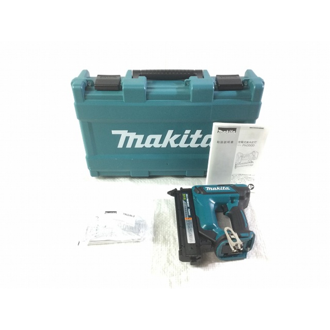 自動車/バイク☆未使用品☆makita マキタ 18V 35mm 充電式面木釘打機 FN350DZK 本体＋ケース付 コードレス フィニッシュネイラ 仕上釘打機 76369