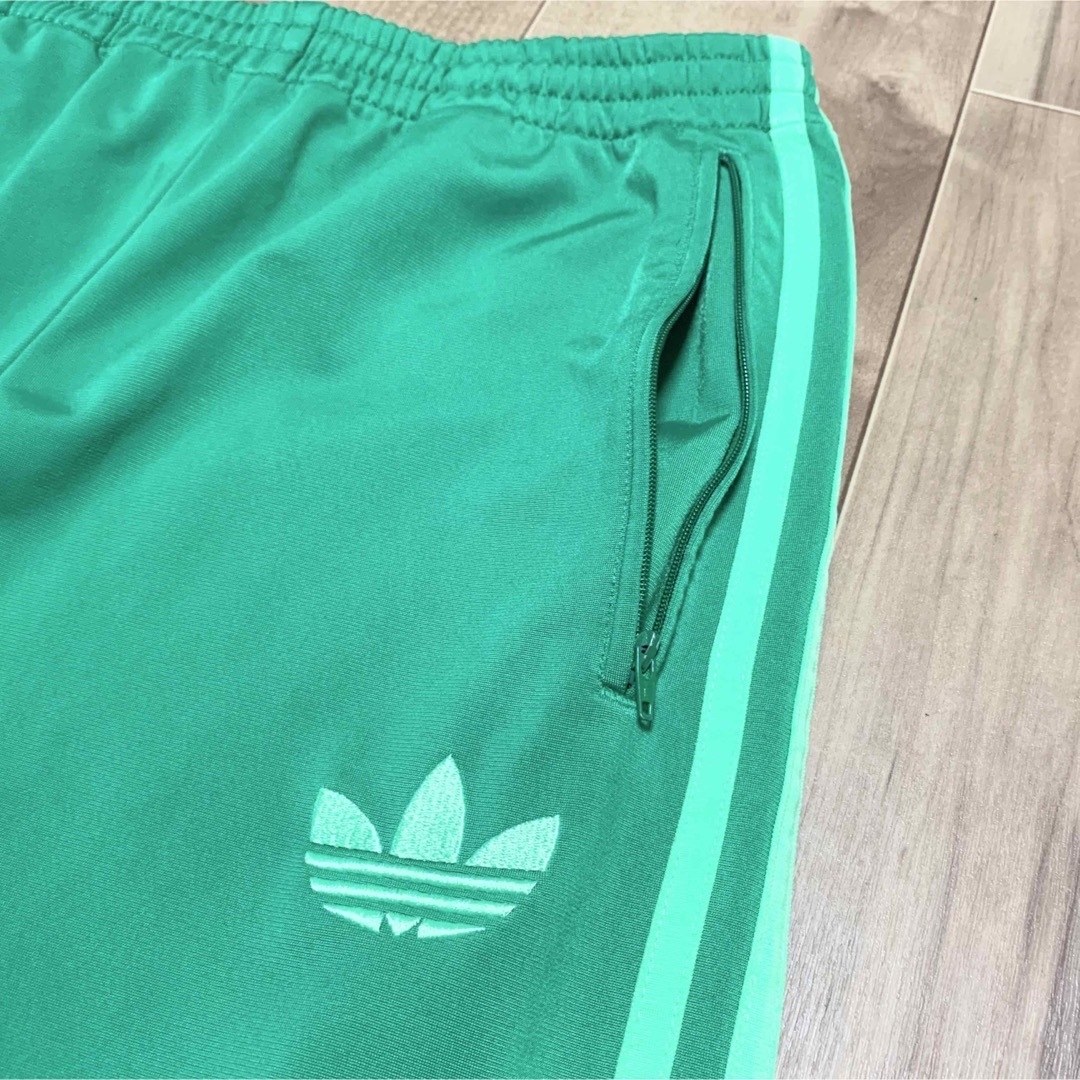 希少!adidas ジャージ 上下 メンズM 緑 セットアップ トレフォイルロゴ