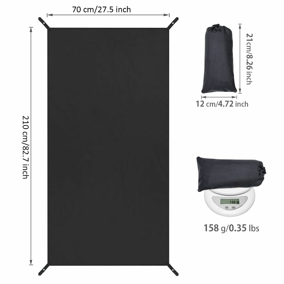 Yueranhu グランドシート テント シート 防水 コンパクト 10サイズ選 6