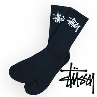 ステューシー(STUSSY)の希少レア Stussy ステューシー ストックロゴソックス ブラック　海外限定(ソックス)