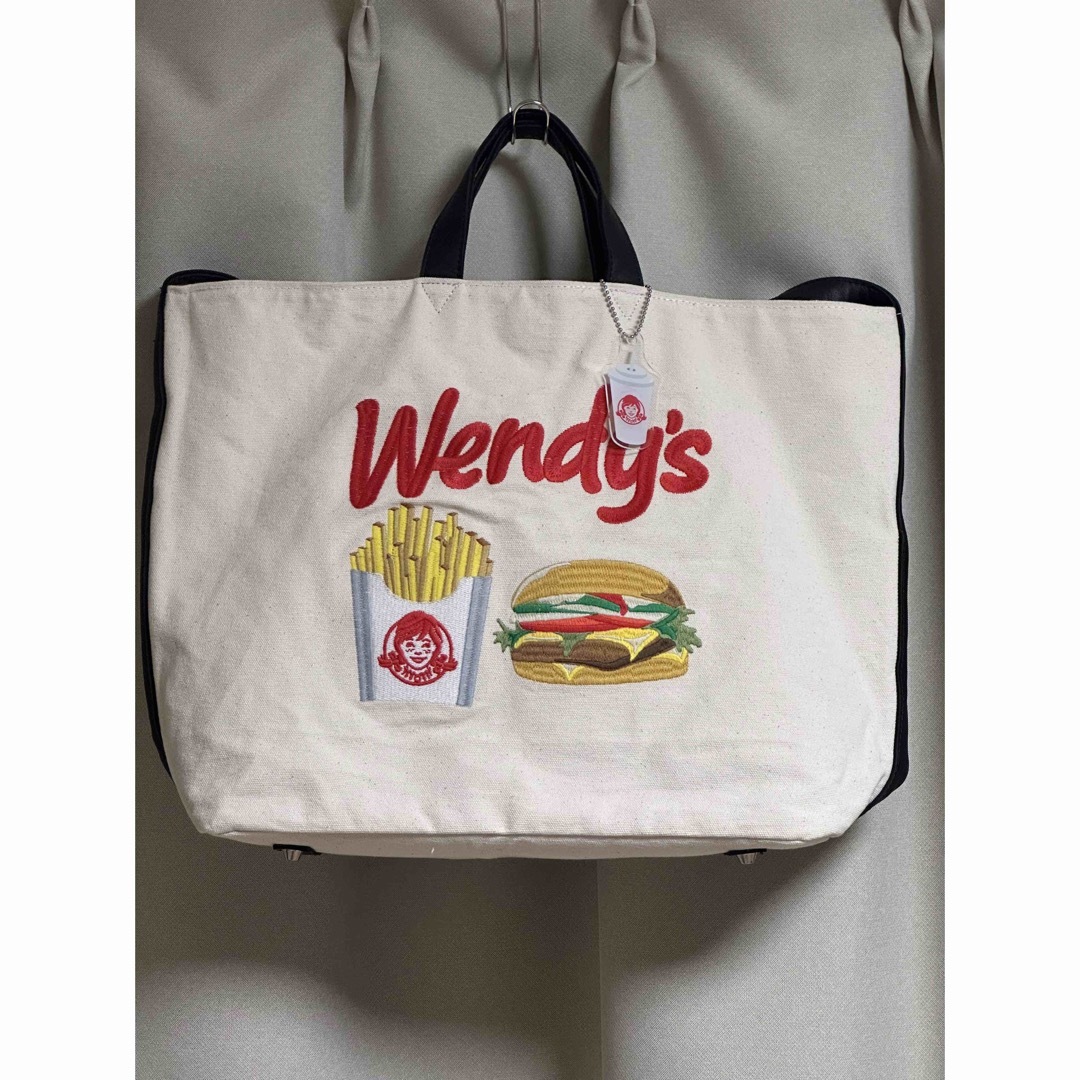【Wendy's(ウェンディーズ)×ear】コットン刺しゅうトートバッグ