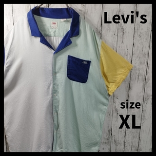 リーバイス(Levi's)の【Levi's】切替オープンカラーシャツ　半袖　マルチカラー　オーバーサイズ　夏(シャツ)
