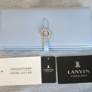 ランバンコレクション(LANVIN COLLECTION)の新品タグ付■ランバンコレクション■ヴェルネ フラップ長財布■ブルー￥17600(財布)